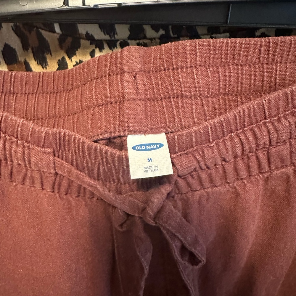 Old Navy Burgundy Drawstring Pants